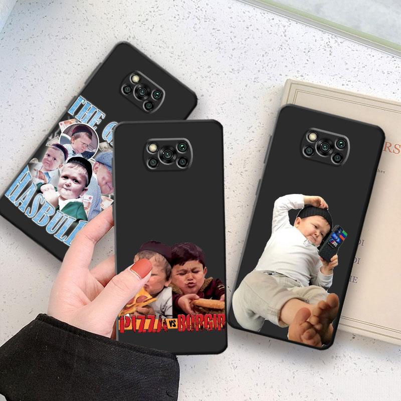Etui na telefon dla Xiaomi Poco C40 M3 F4 F3 GT X4 F1 X3 NFC X3 Pro M4 5G X4 NFC M4 Pro Czarne Babaite Funny hasbulla Torba Pancerz