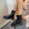 Women Ankle Boots Autumn  Fashion Shoes Woman Comfort PU Leather Back Zipper Platform Botines Ladies Party Shoes Footwear