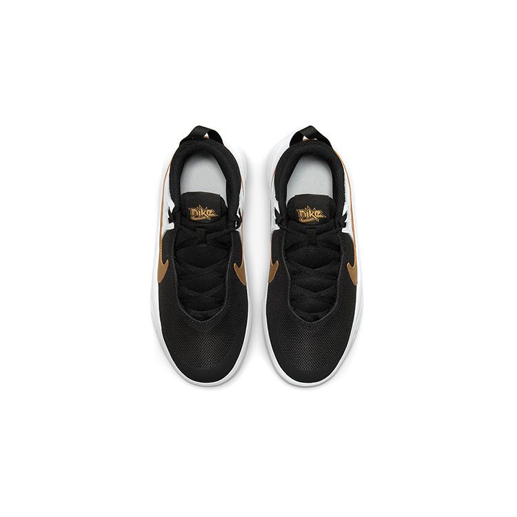 Nike Team Hustle D10 GS Černá Metalická Zlatá Dětské Tenisky Bílá Photon-Dust CW6735-002