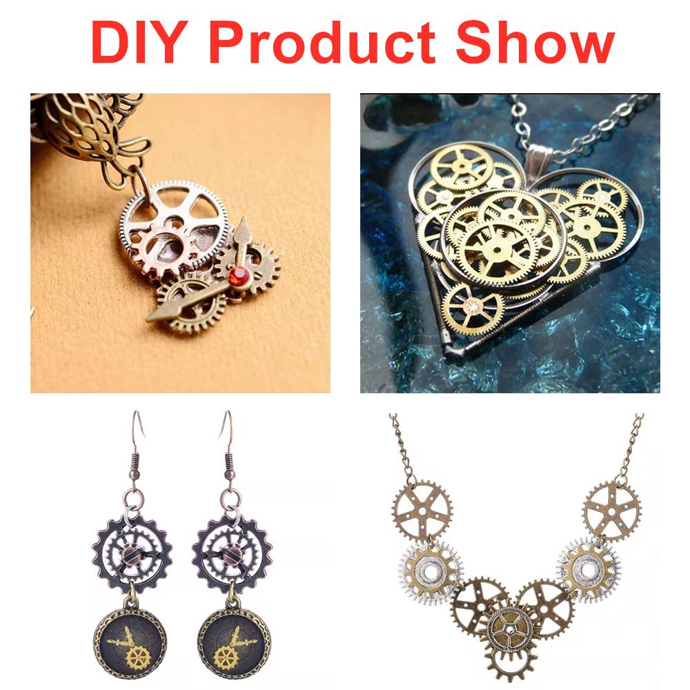50/100g Vintage Mix Color Antique Mechanical Steampunk Cogs & Gears Charms Diy Jewelry Making Accessories Supplies