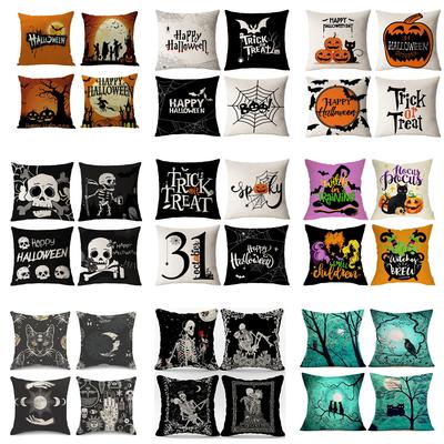 Neuer lustiger Kissenbezug mit Totenkopf-Print Halloween Heim Sofa Dekoration Kissenbezug Nachttischkissen