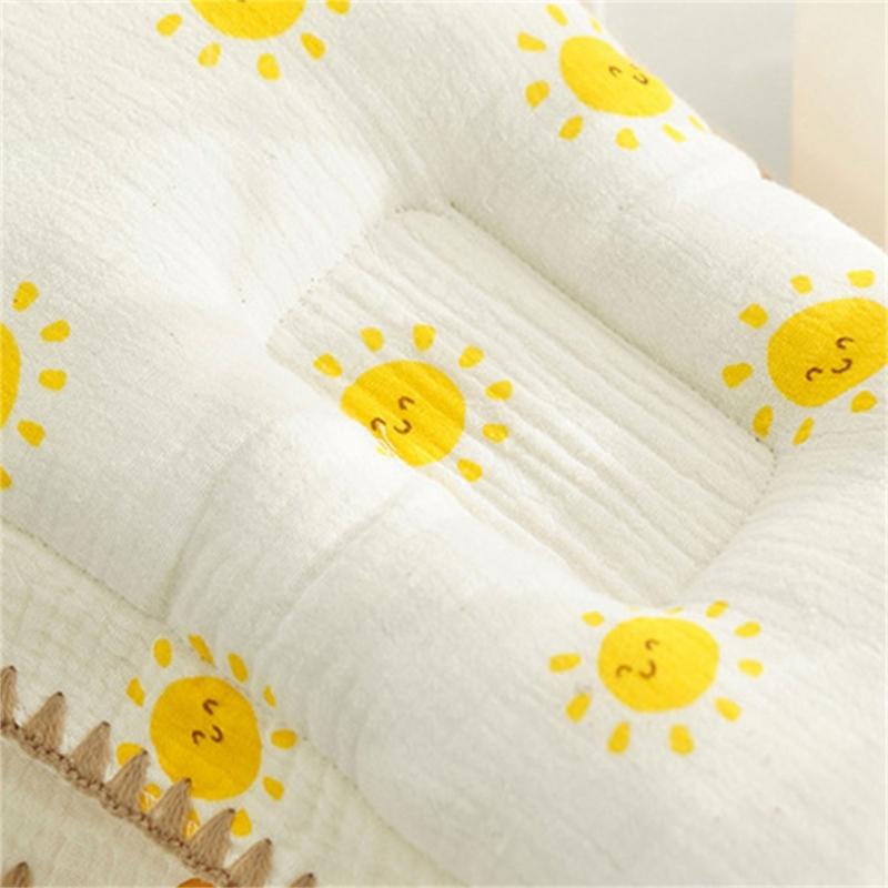 Newborn Pillow Baby Head Pillow with Cartoon Pattern Soft Breathable Neck Support Baby Pillows Travel Pillow Baby Supply