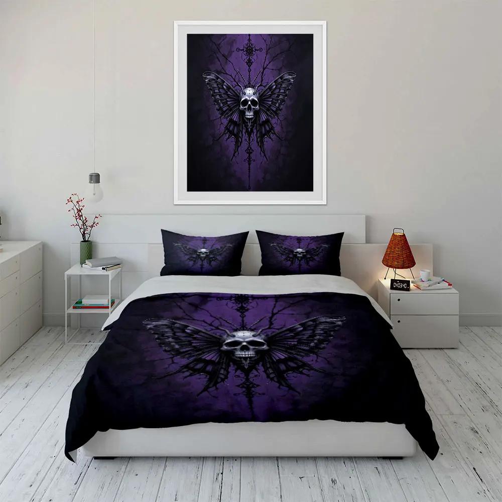 "Gothic Butterfly Art Decor Set" Soft Comfortable Duvet Cover Bedding Set Included 1*Duvet Cover & 2*Pillowcases gift