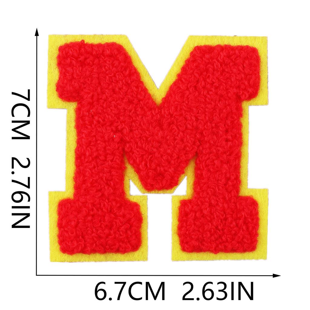 Mixed Color 7Cm Towel Embroidery English Letters Cloth Sticker Clothing Accessories Letter Sticker Computer Embroidery Chapter Boy Ironing Letters
