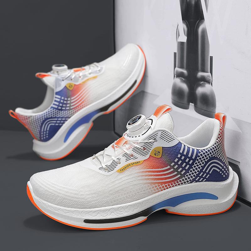 ins dad shoes platform-soled flying-woven travel sneakers net running shoes breathable coconut shoes 39