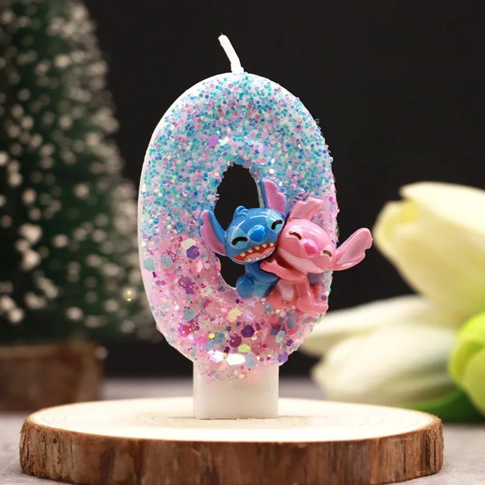 Stitching Cartoon Digital Candles Double Color Birthday Party Festival Exquisite Candle Cake