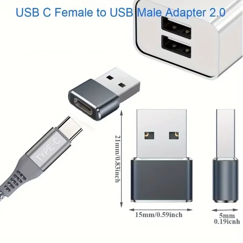 5pcs Portable OTG Data Adapter Mini USB Receiver Adapter USB Type C Adapter  Mobile Phone