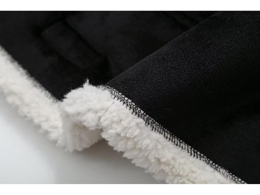 2023 Autumn Y2K Women's Lambswool Spliced One-Piece Jacket - Unique European & American Style