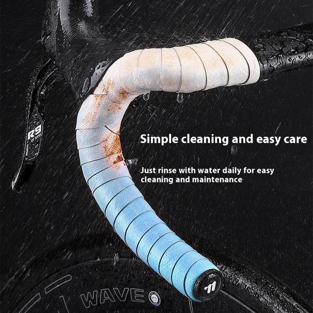 WEST BIKING YP0804082 1 Pair Road Bike Handlebar Tape Wear-Resistant Anti-Slip PU Wrapping Strap