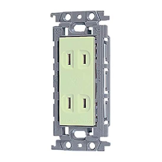 

Panasonic Recessed Double Outlet with Insulating Frame Light Green WTF15024LGK