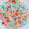 100Pcs New Mini Cute 6mm Flower Series Flat back Resin Cabochons Scrapbooking DIY Jewelry Craft Decoration Accessorie