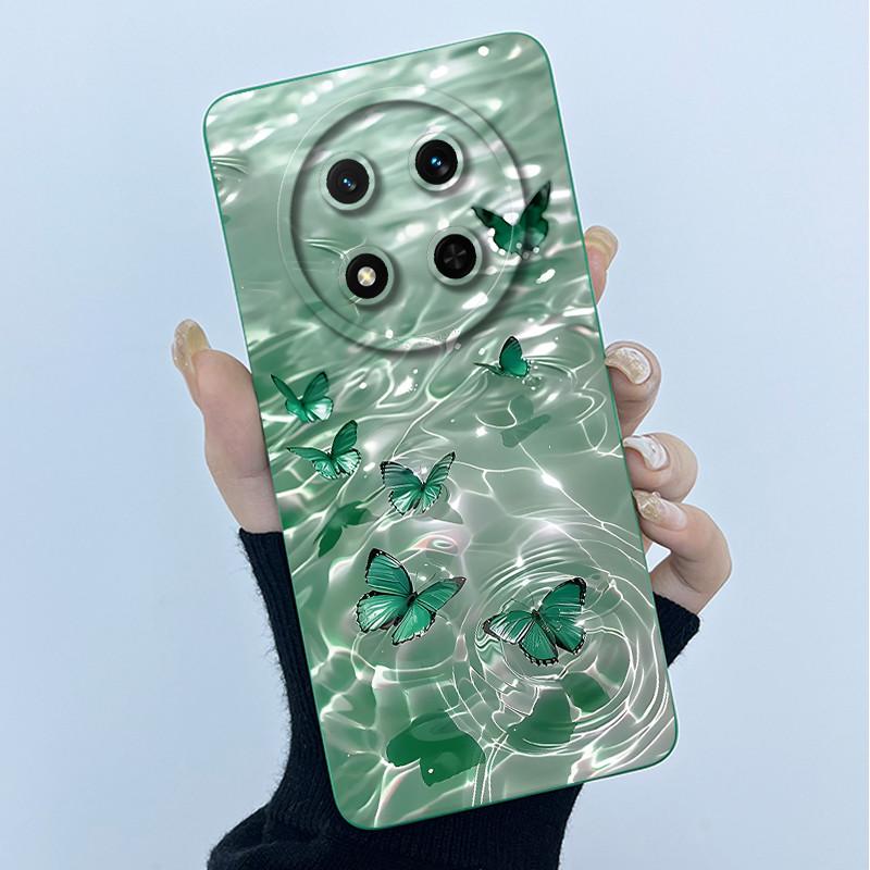 For Honor X9C 2024 Case Simplicity Flower Liquid Soft Silicone Back Cover for HonorX9c X 9C Phone Funda Magic7 Lite Bumper Shell