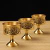 Not Fade Brass Offering Cups Pure Copper High Legs Wine Cup Copper God's Cup  Offering Supplie