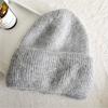 Women's Winter Hats Soft Knit Beanie Warm Rabbit Fur  Cute Solid Color Slouchy Cap Casual Outdoor Fashion Solid Adult Cover Head