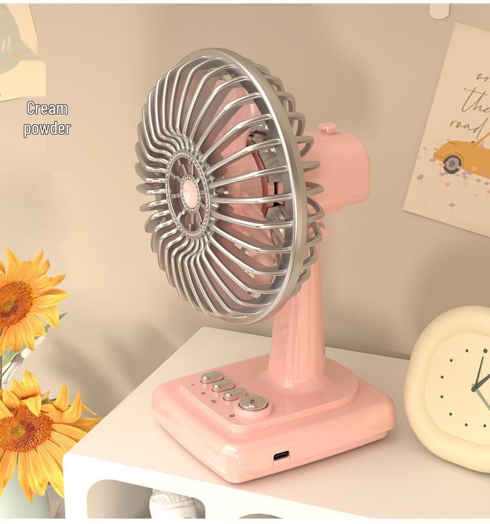 Rechargeable Desktop Mini Fan for Home and Office