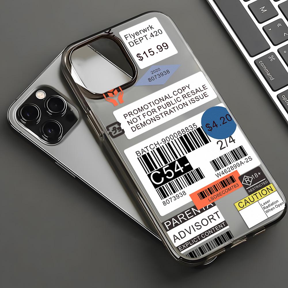 Silicone Phone Case for iPhone 13 Pro Max Funda iPhone 11 15 16 14 Plus 12 Mini 16promax 13promax Transparent Matte Lable Cover
