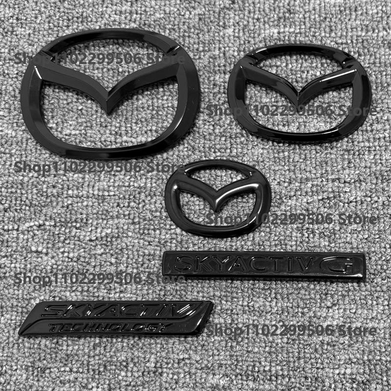 ABS Car Front Trunk Emblem for Mazda MX5 NC ND Logo Steering Wheel Badge 3D Body Replaced Sticker Rear Tail Refitting Decoration