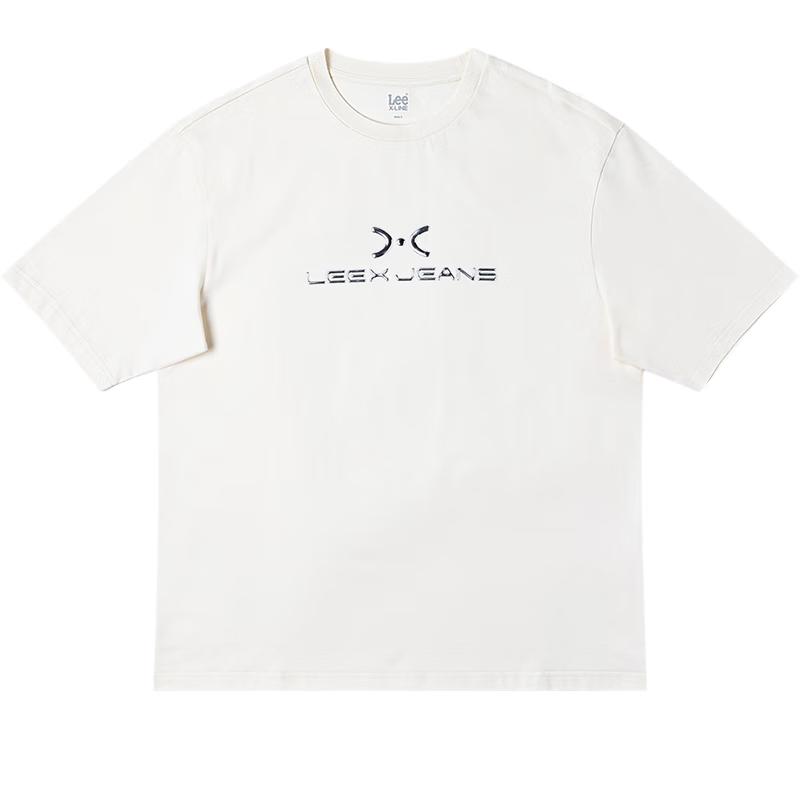Lee Unisex Loose Fit Round Neck T-shirt with Silver 3D Logo L 5190₽
