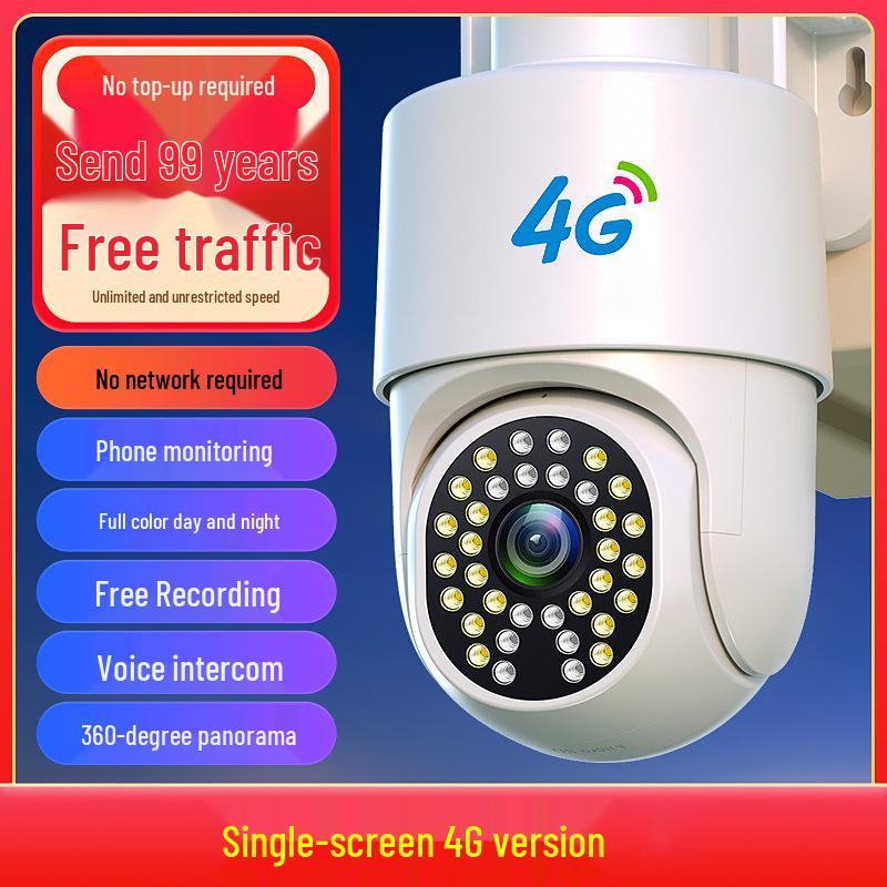 

Wireless 360° HD Panoramic Outdoor Surveillance Camera with Remote Monitoring
