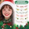 6 Pieces/set Of Cute Christmas Tattoo Stickers Holiday Activities Sweet Makeup For Girls Temporary Tattoo Stickers On The Face