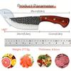 1 PC Stainless Steel Multipurpose Knife Professional Kitchen Knife Butcher Knife Meat Cleaver Handmade Forged Knife Wooden