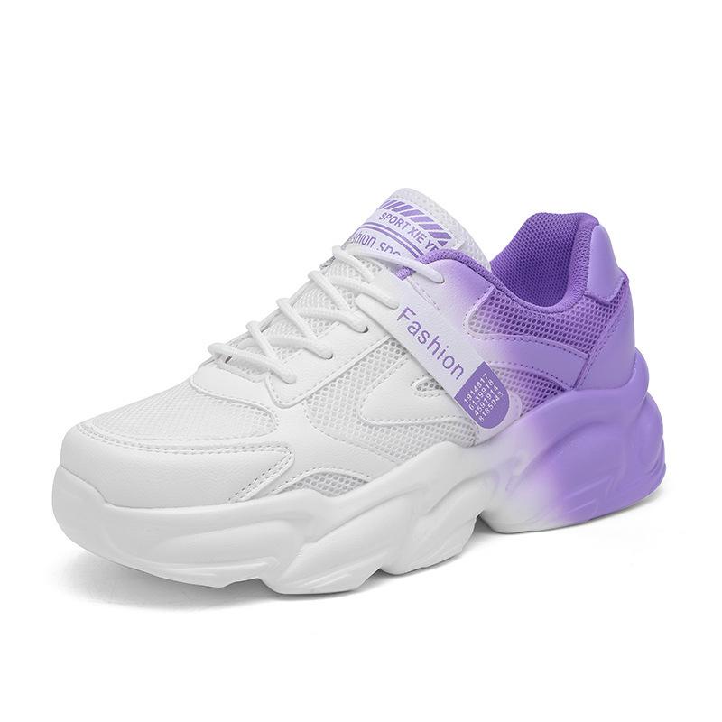 New dad shoes hollow mesh shoes student breathable thick sole heightening casual sports shoes travel shoes tide