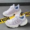 Girls 2025 Spring Mesh Sneakers New Children's Running Shoes Outdoor Non-slip Wear-resistant Rotating Button Shoes