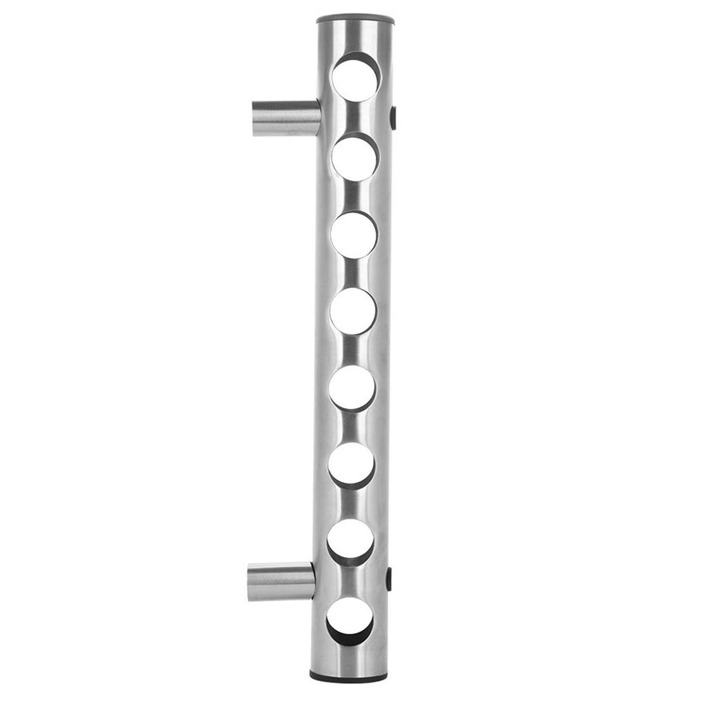 Stainless Steel Wine Rack Wall Mounted Kitchen Home Bar Holder Wines Shelves(8 Holes)