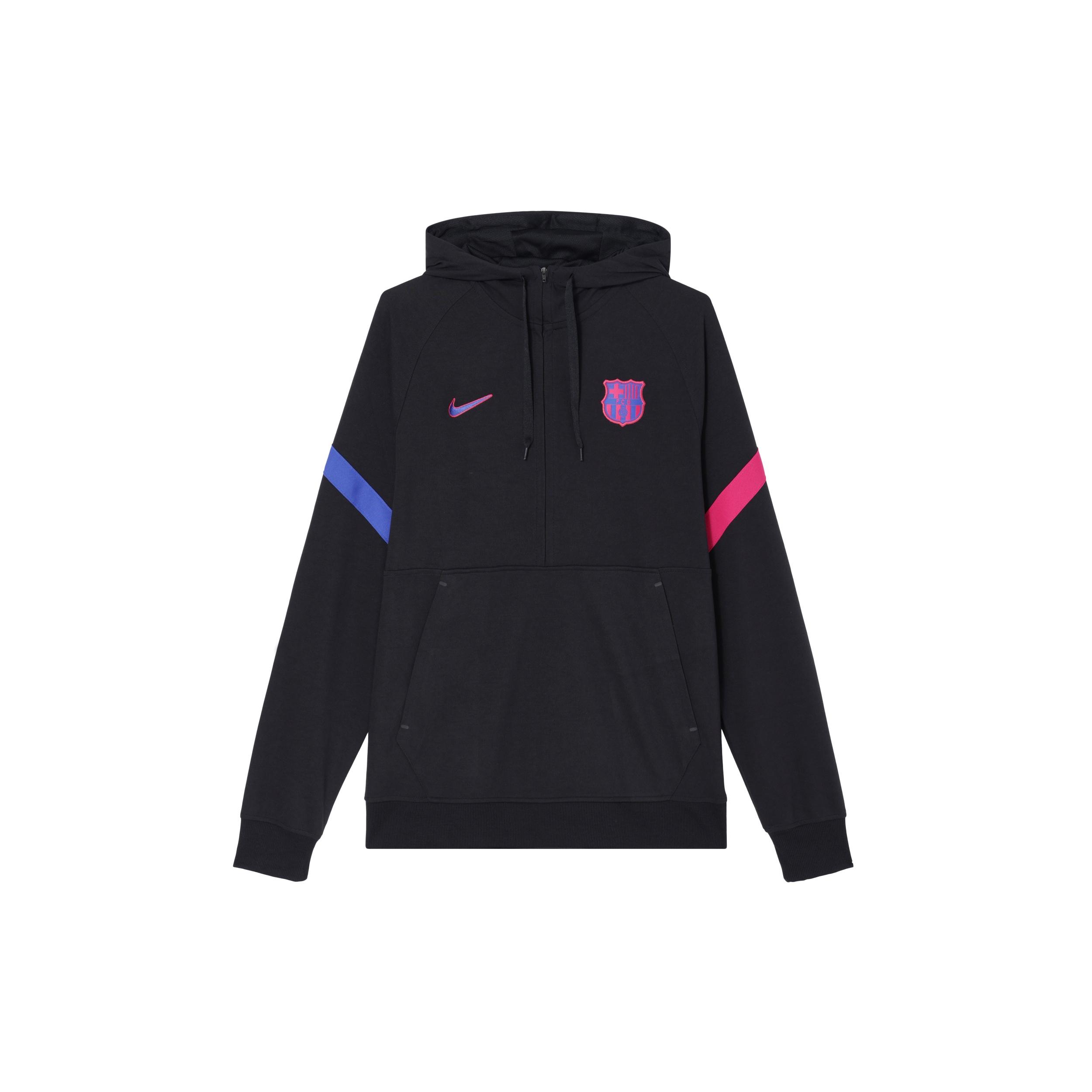 Nike FC Barcelona Contrasting Colors Hoodie Black Men s DB7814-014 M