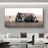 Buddha Zen Modern Black and White Elephant Pictures Canvas Painting Prints and Posters Living Room Office Wall Art Home Decor No Frame
