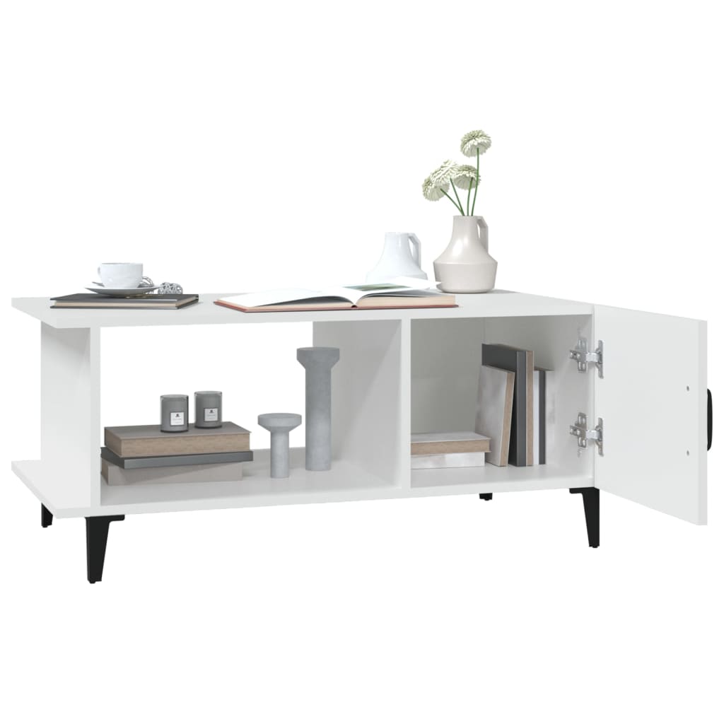 White Coffee Table 90 x 50 x 40 cm Particleboard