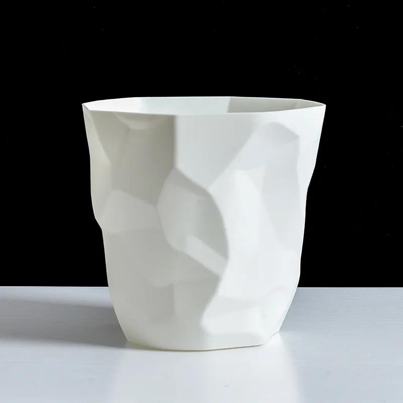 

Креативный нерегулярный мусорный бак для ванной комнаты, мусорное ведро для домашнего туалета, домашний мусорный бак для кухни, ванной комнаты, мусор белый