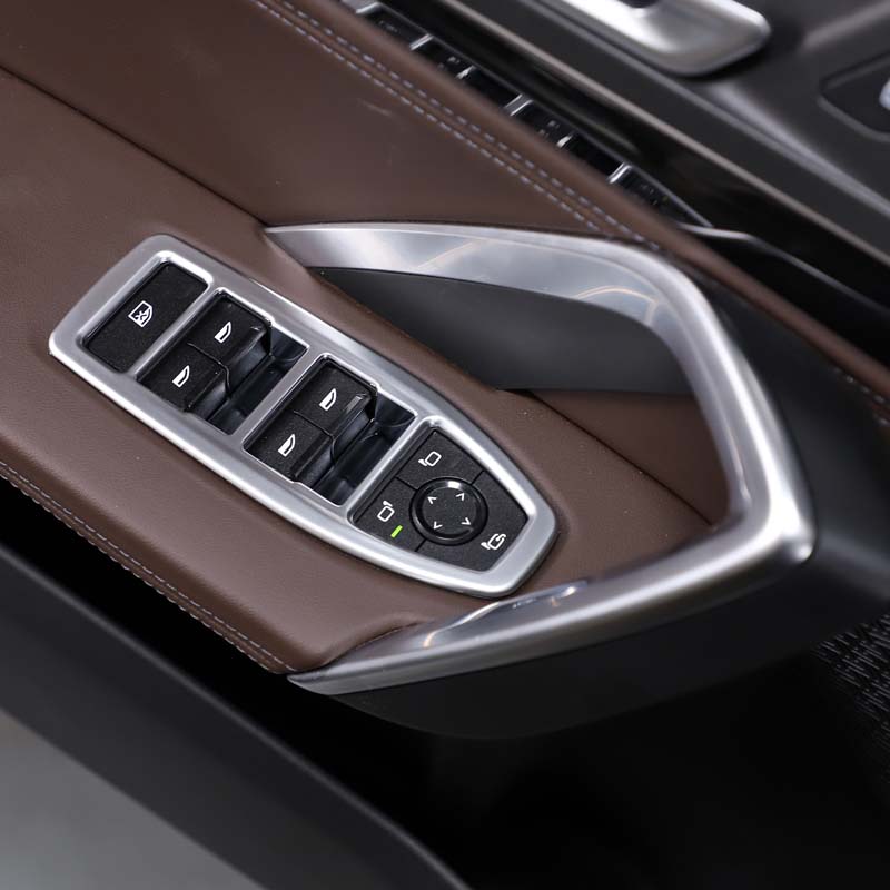 ABS Chrome/Carbon Fiber Car Window Lift Swtich Button Cover Trim Accessories For BMW X1 IX1 U10 U11 2026-2026