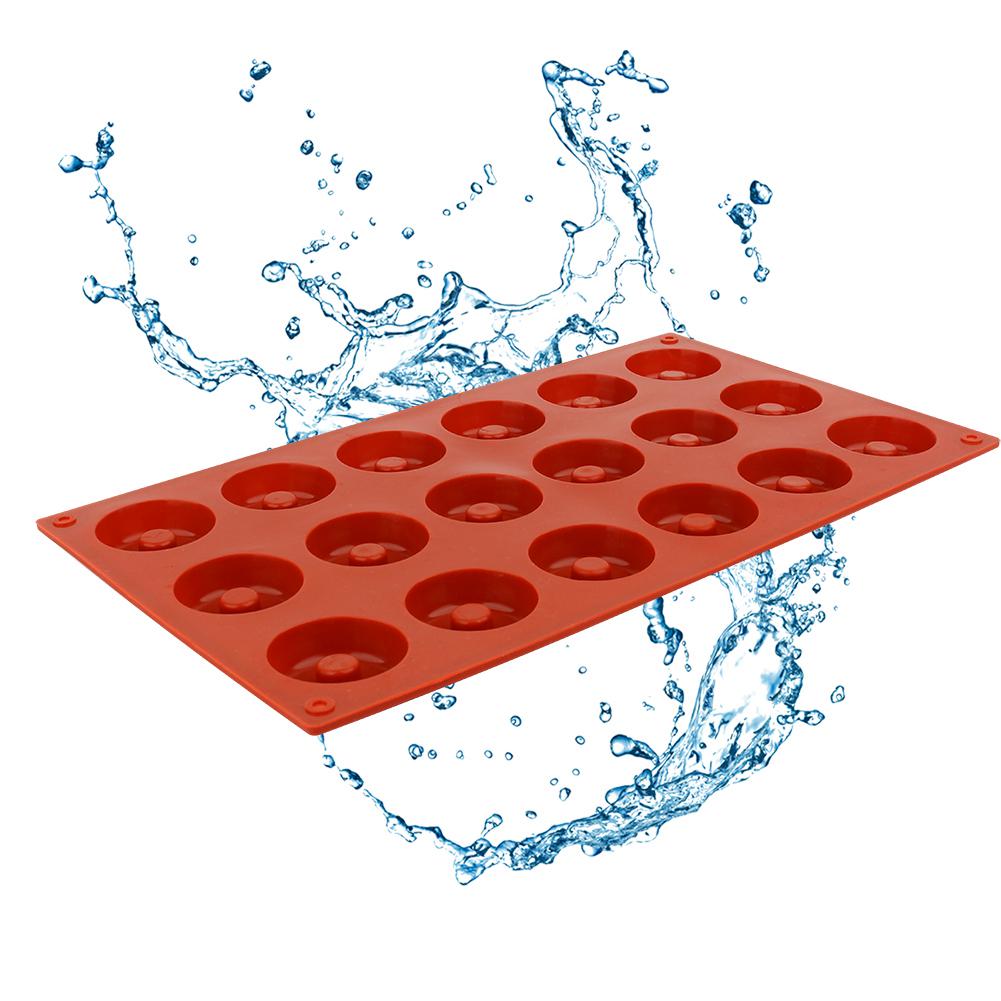 18-Cavity Doughnut Mould Non Stick Donut Baking Mold Silicone Molds for Chocolate Handmade Soap