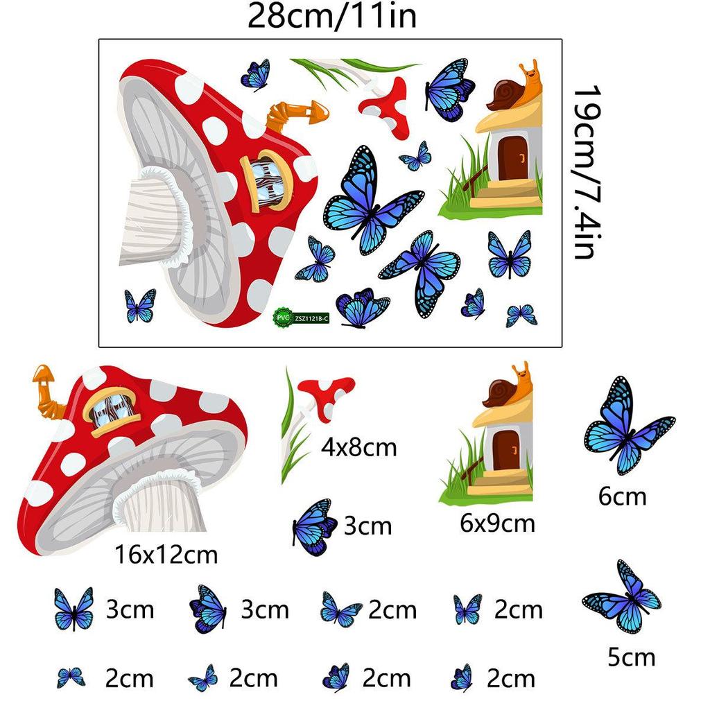 Luminous Fairy Mermaid Wall Stickers Kids Bedroom Home Decor Glow In The Dark Fairy Butterfly Decal Stickers Switch Wallpaper