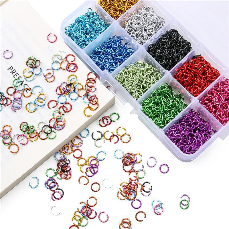 Fashion 6mm Colorful Alloy Open Jump Rings Split Rings Connectors Necklace Bracelet DIY Jewelry Making Accessories 1000Pcs/box