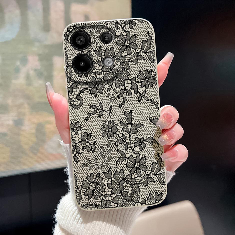 Case For Redmi Note13 13Pro 13 Pro+ Oil Painting Flower Anti-fall Minimalist Protector For Xiaomi Redmi Note 13 Pro Plus Funda