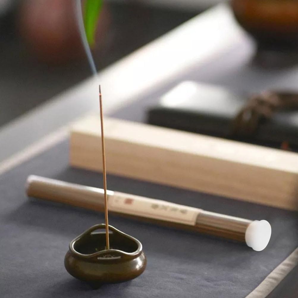 DECHOUS Incense Tube Case, Acrylic Incense Holder for 10g Incense Sticks, Perfect for Buddhist Altars and Graveyard Visits, Lightweight and Portable