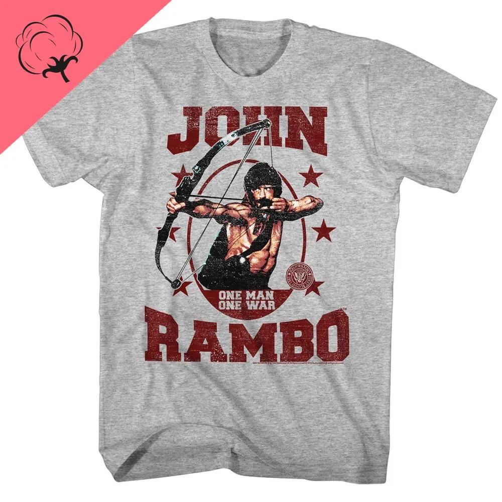 John Rambo Printed Tshirt Top Unisex Loose Comfort Tees 2025 Summer New Style Casual Clothing Oversized T Shirts 100 Cotton