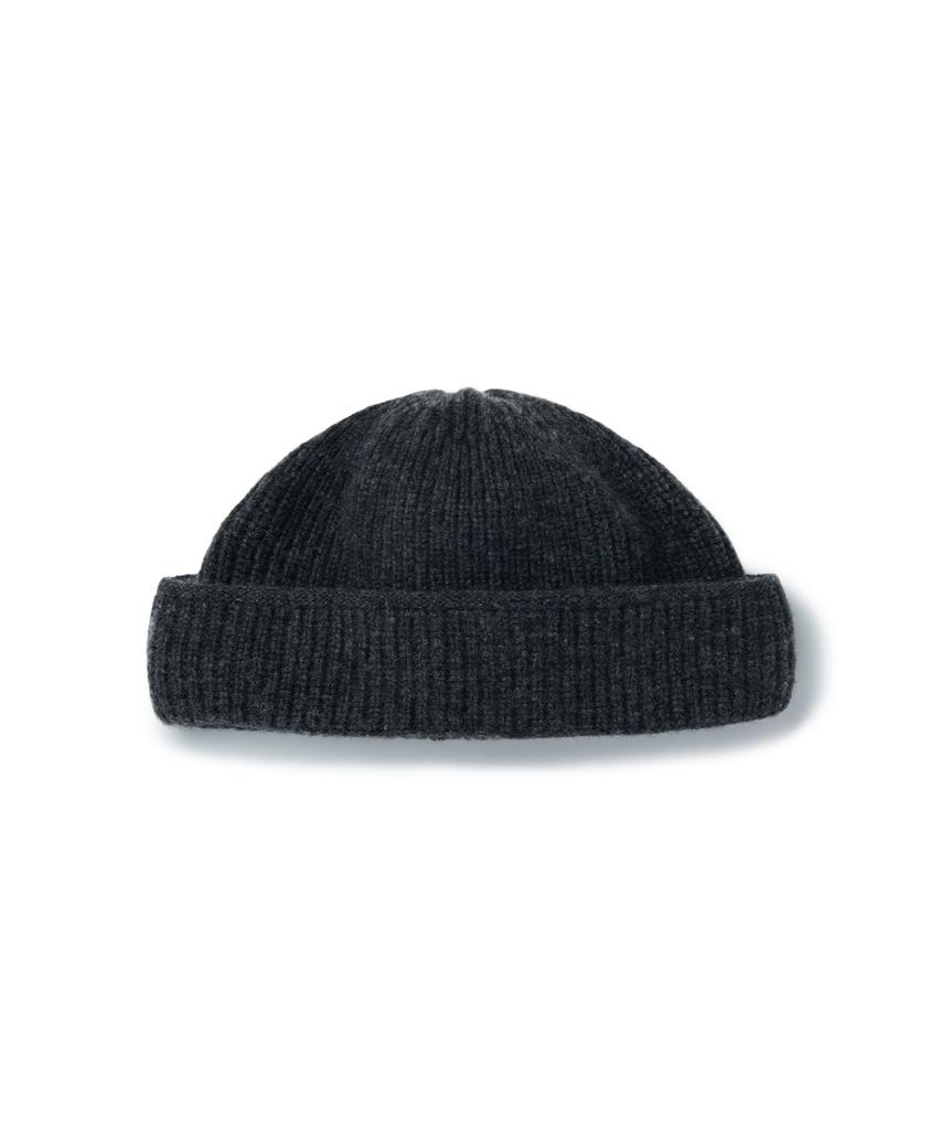Lamolaeng Merino Wool Double Cuff Watchcap Charcoal