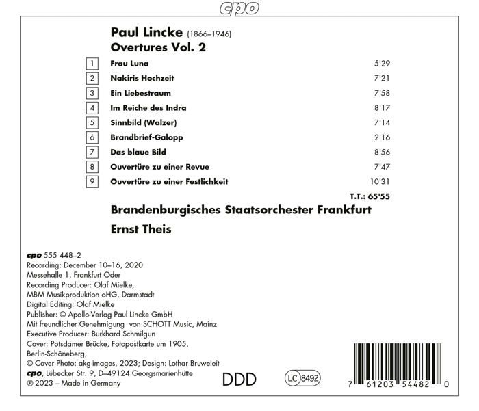 Cd musique classique Cpo Ouvertures Volume 2