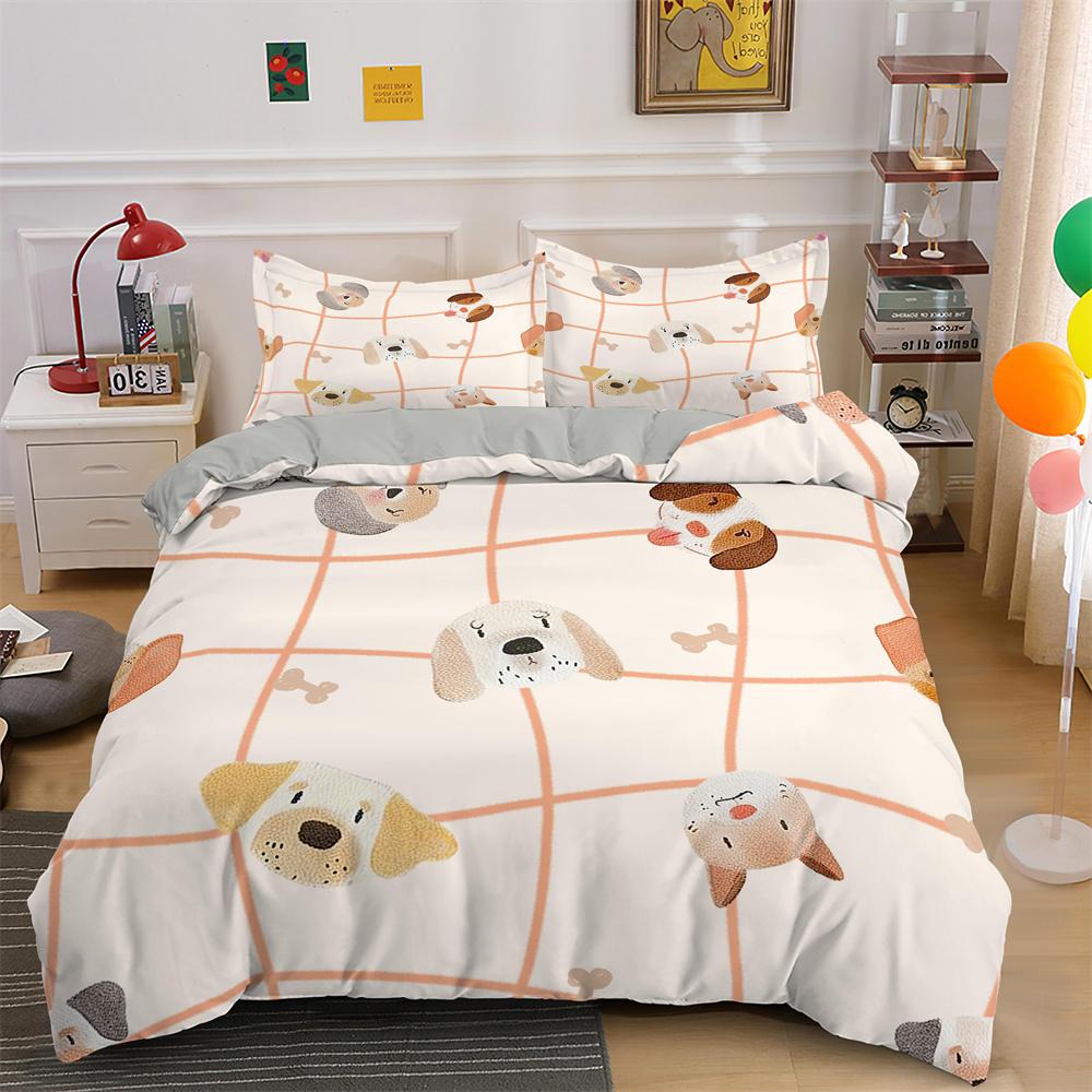 Animal Dog 3D Printed Bedding Set Cozy Soft Duvet Cover Set King Queen Twin Size Birthday Gift Bedroom Decoration 240*220cm
