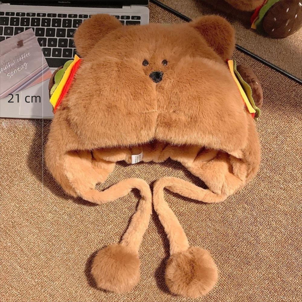 

Защита ушей Зимняя шапка Шерстяная шапка-ушанка Утепленная шапка-бини Женская кофейный