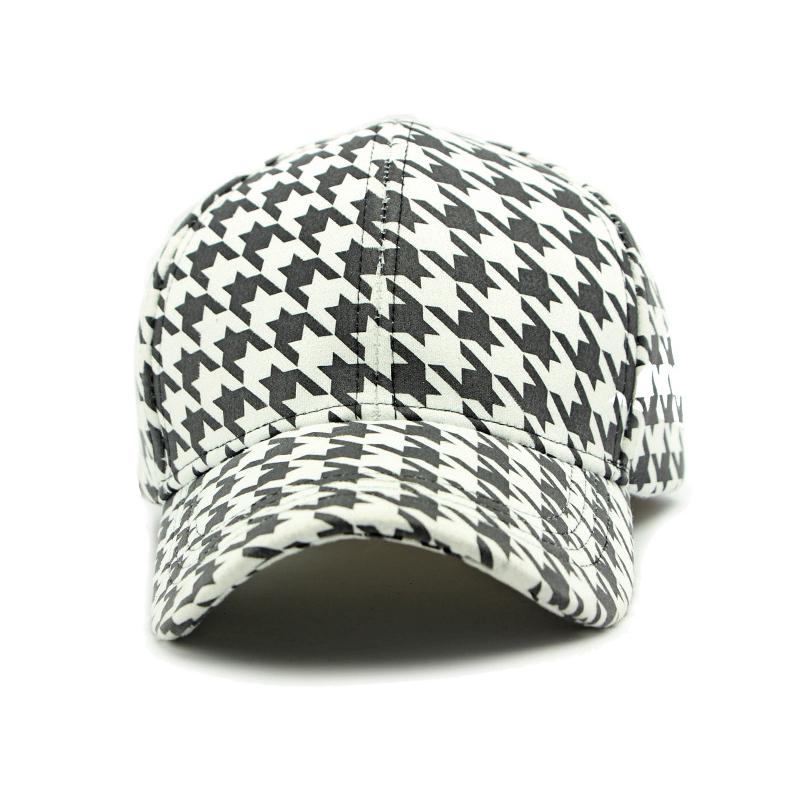 Houndstooth Baseball Cap Women's Spring Outdoor Sunscreen Hat Men's Cap