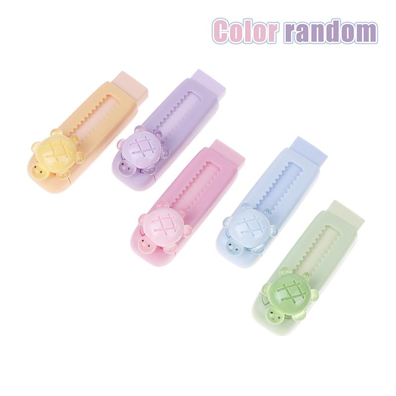 Uroczy świecący żółw, gumka do mazania typu push-pull, gumka do mazania w kształcie kreskówki, prezent dla studenta, nagroda za artykuły papiernicze