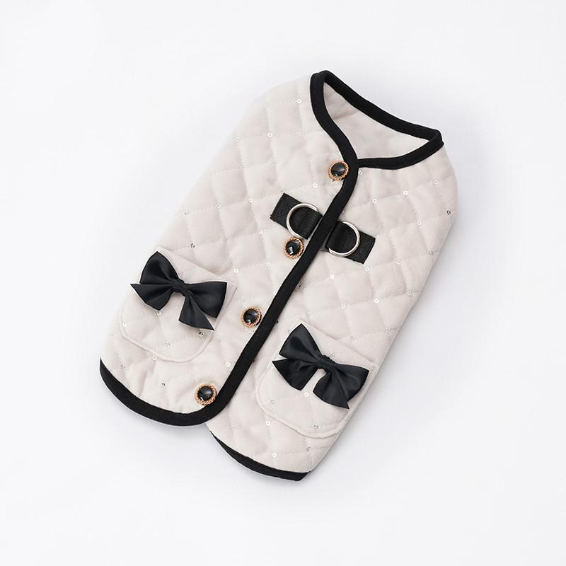 

Winter Dog Coat Jacket Cat Puppy Small Dog Harness Vest Yorkshire Pomeranian Maltese Bichon Poodle Schnauzer Pet Clothes Outfit S белый