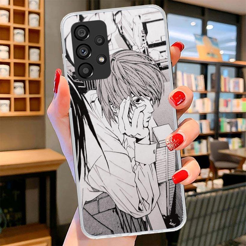 N-Note D-Death Yagami Light Phone Case For Samsung Galaxy A12 A22 A32 A52 A72 A02S Phone Case Note 20 Ultra 10 S10 Plus A51 A71