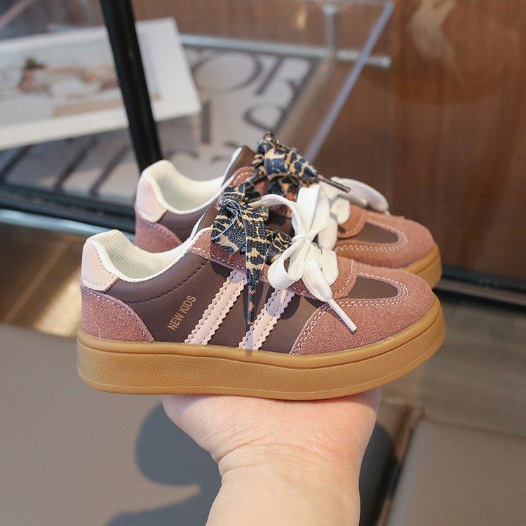 

Children s board shoes low-top 2025 spring and autumn new girls sports shoes soft-soled foreign-style boys red casual moral training shoes 36 коричневый