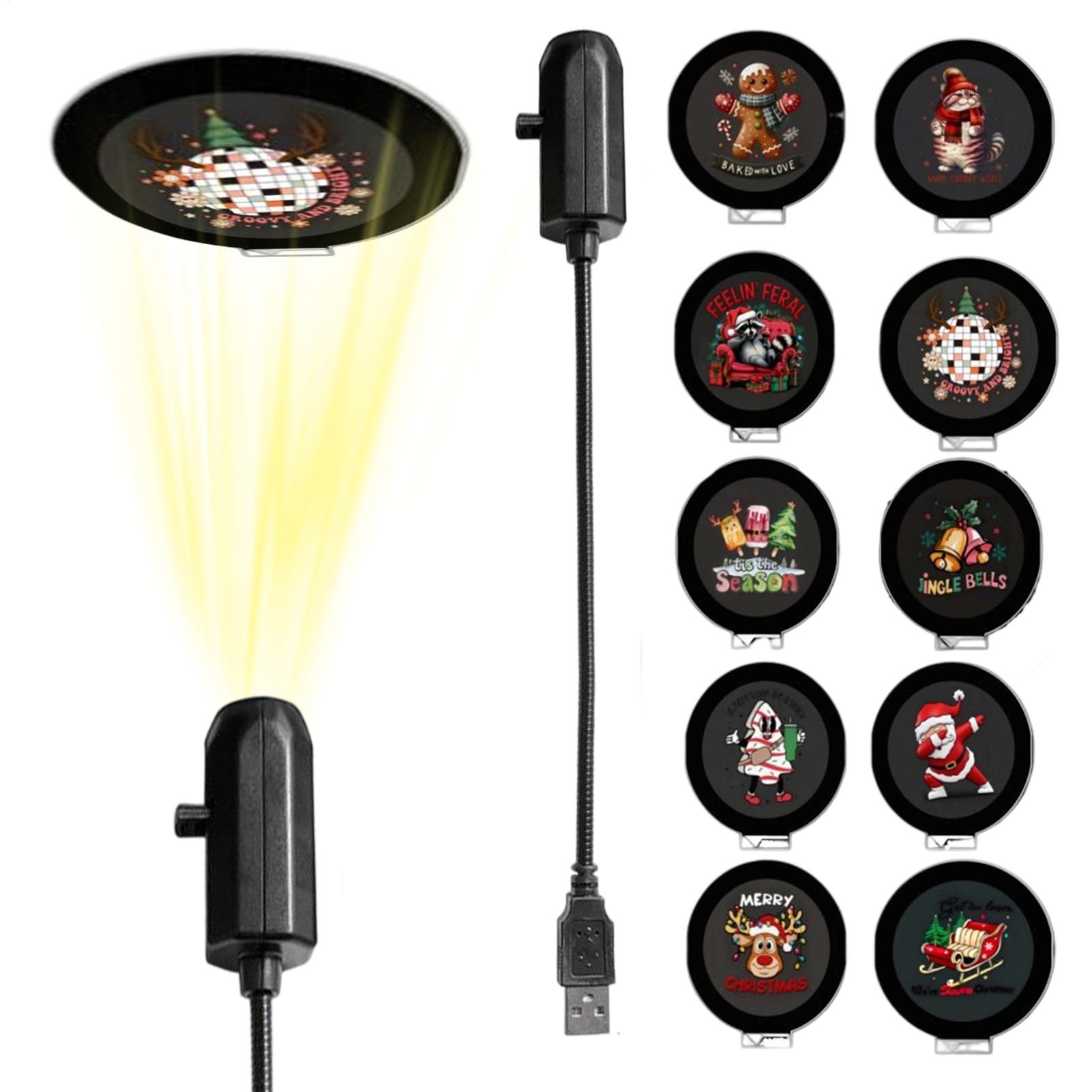 

Christmas Projector Light USB 360 Degree Rotating LED Projector Lamp Switchable Pattern LED Projector Lamp For Room Ceiling CHINA