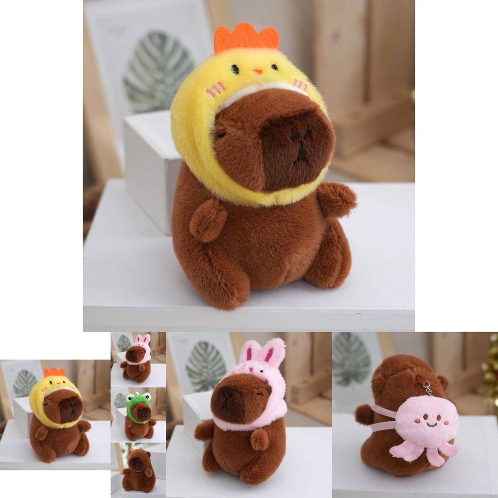 Fluffy Capybara Plush Keychain Featuring Multiple Adorable Styles For Kids And Adults Alike
